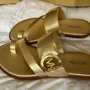 Michael Kors Metallic Gold Sandals